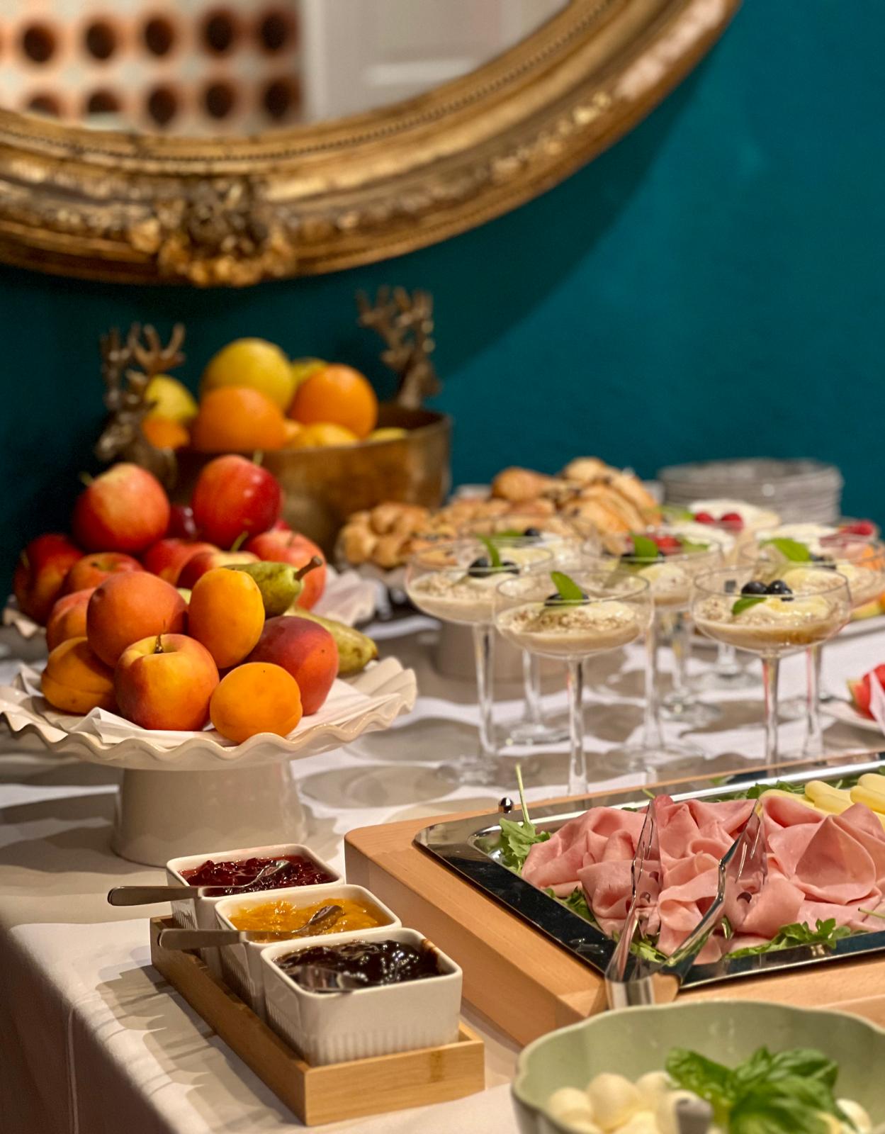 Fresh fruit and breakfast glasses at Villa Adora